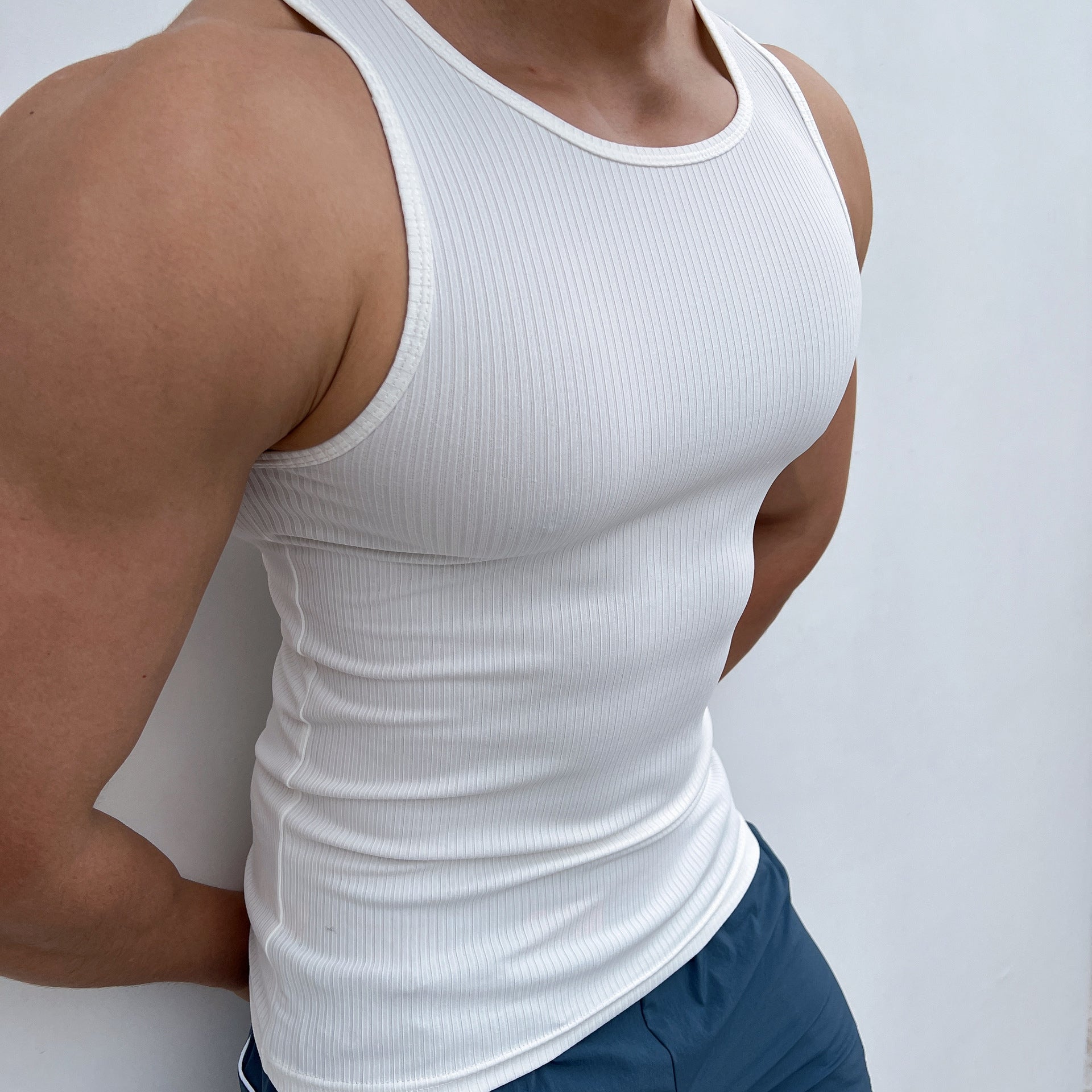 Men's Stretch Tight Sports Vest - Lia_Store