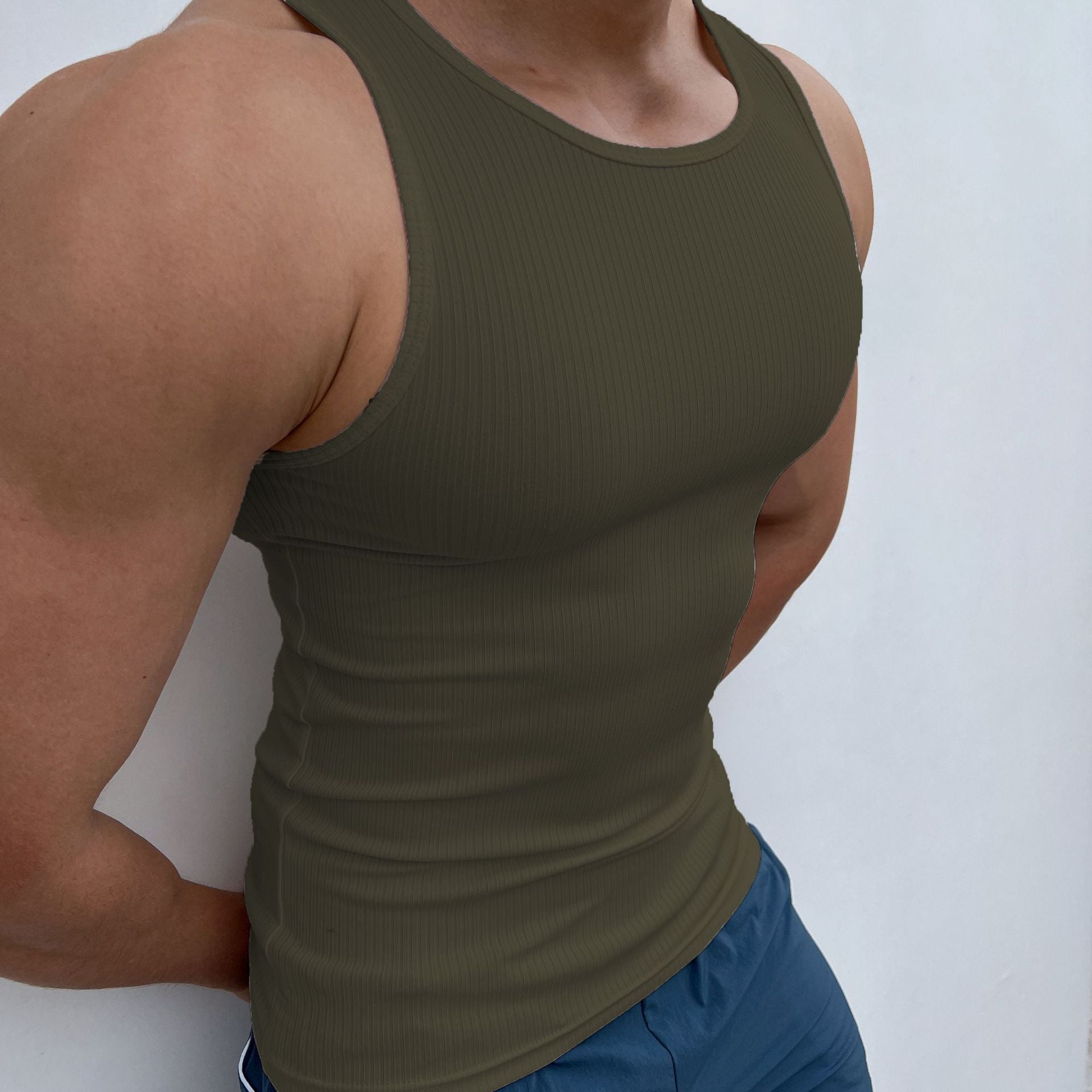 Men's Stretch Tight Sports Vest - Lia_Store