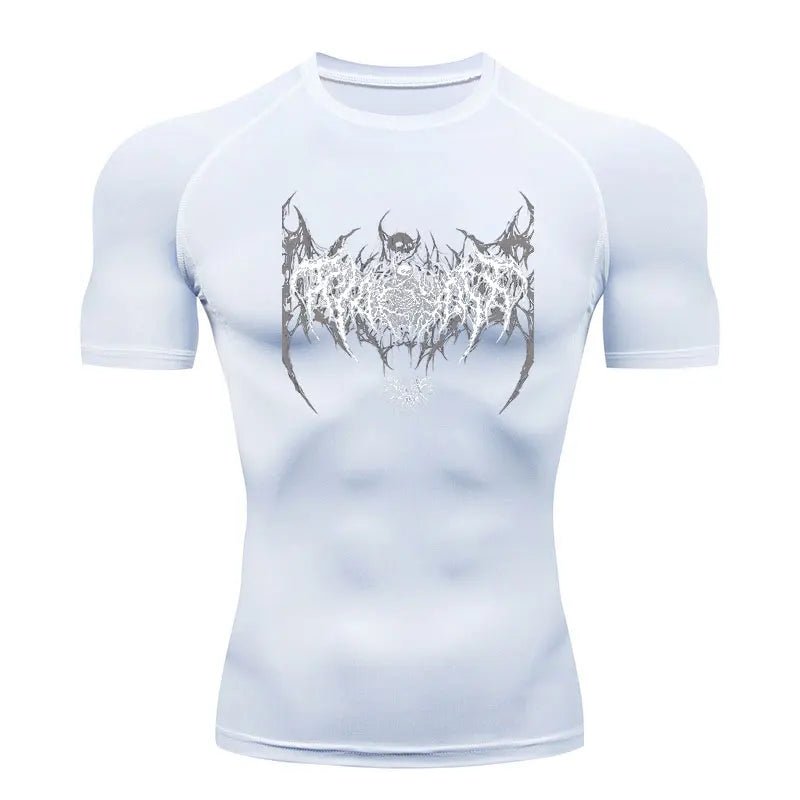 Men’s Y2K Skeleton Compression T-Shirt Gym - Lia_Store