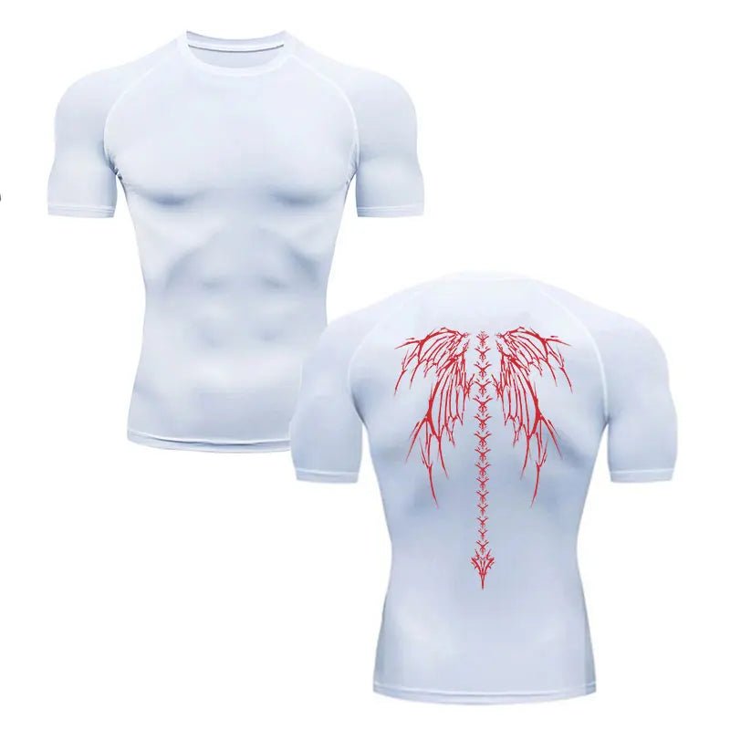 Men’s Y2K Skeleton Compression T-Shirt Gym - Lia_Store