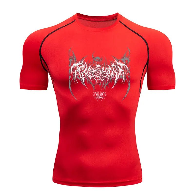 Men’s Y2K Skeleton Compression T-Shirt Gym - Lia_Store