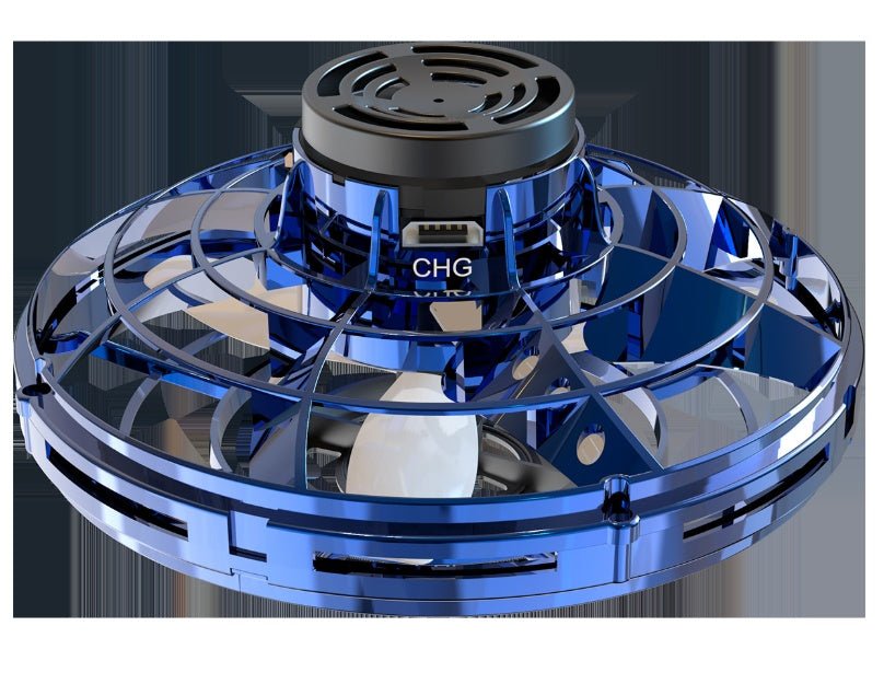 Mini Fingertip Gyro Interactive Decompression Toy Drone LED UFO Type Flying Helicopter Spinner Toy Kids - Lia_Store