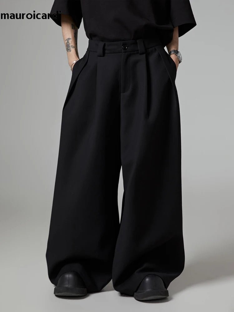 Oversized Black Wide Leg Pants Men - Lia_Store