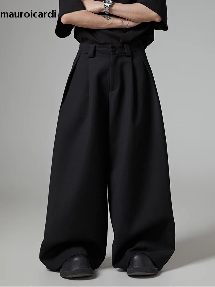 Oversized Black Wide Leg Pants Men - Lia_Store