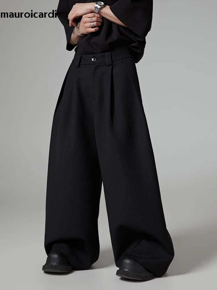 Oversized Black Wide Leg Pants Men - Lia_Store