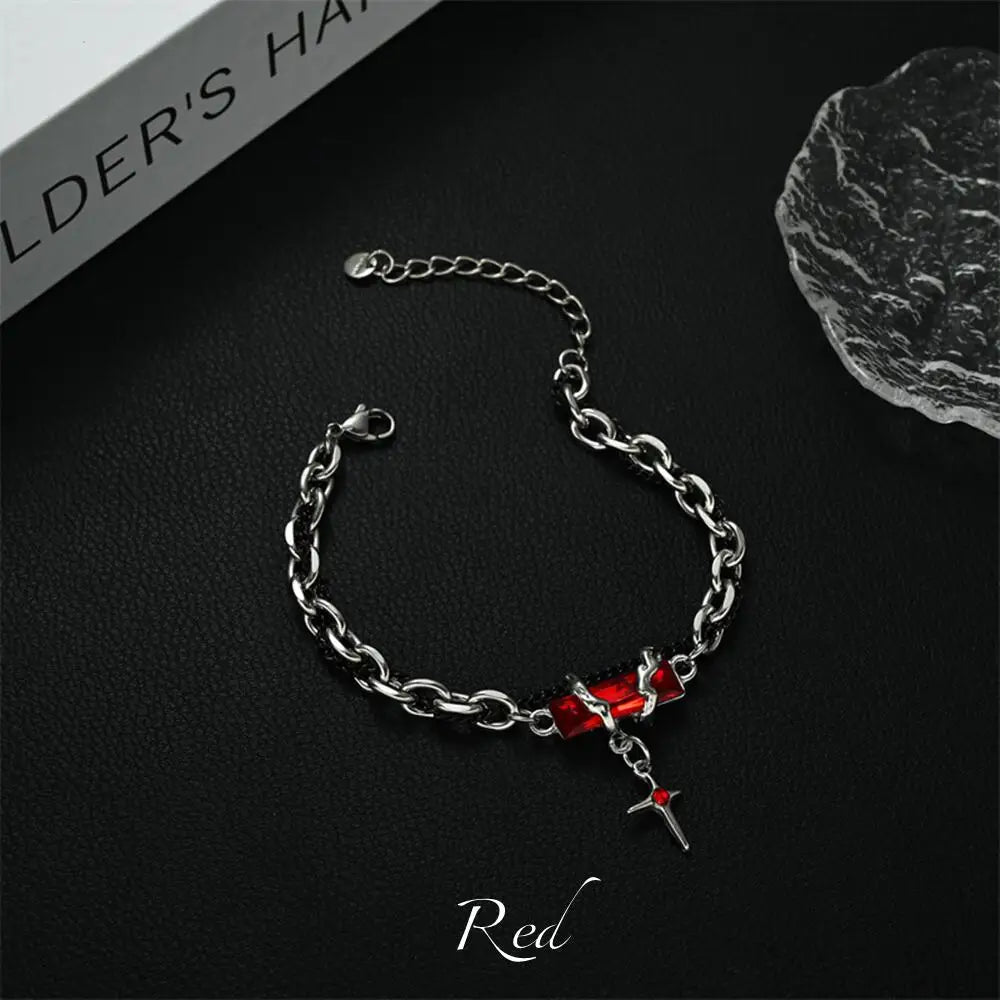 Retro Black Zircon Star Bracelet Unisex - Lia_Store