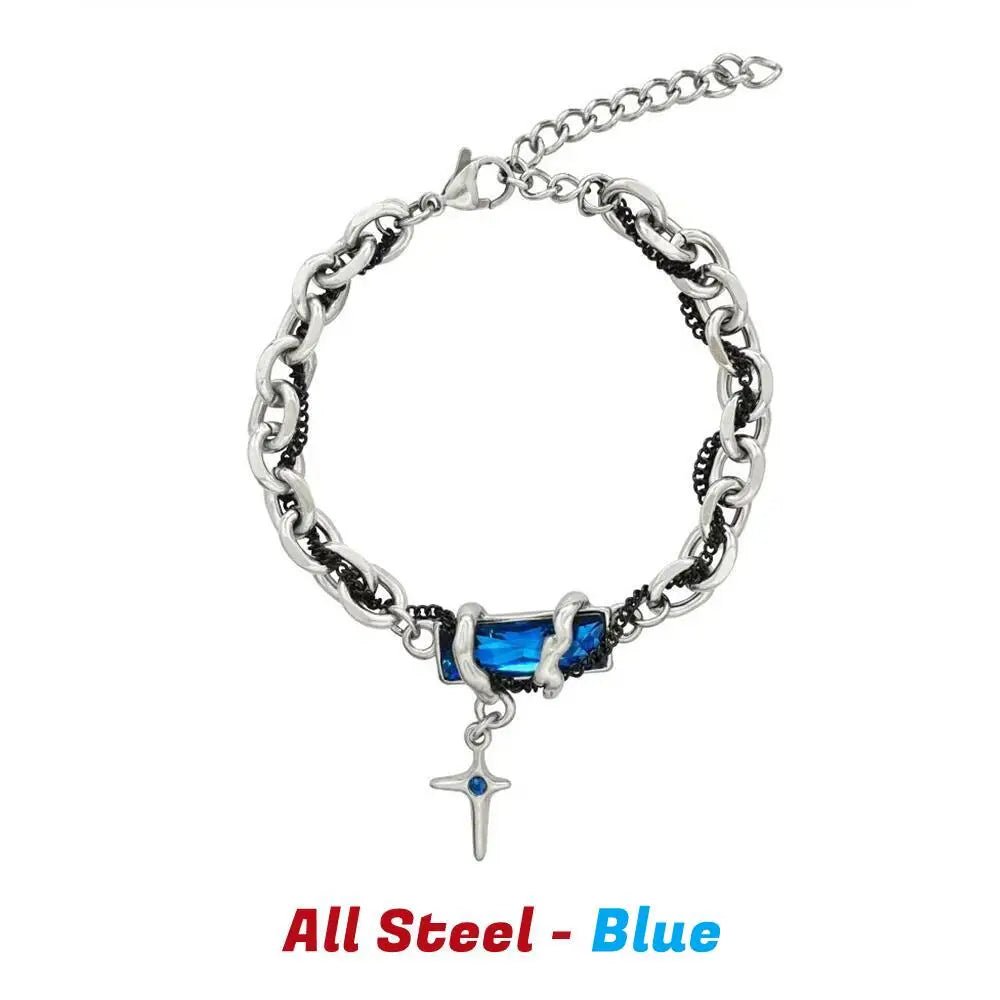 Retro Black Zircon Star Bracelet Unisex - Lia_Store