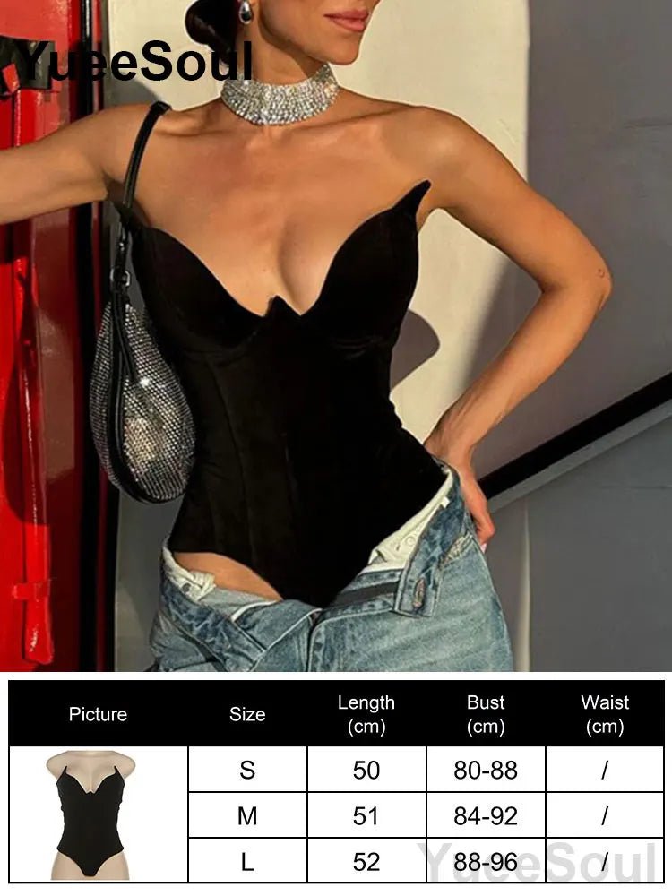 Sexy Slim Tube Crop Top Y2K - Lia_Store