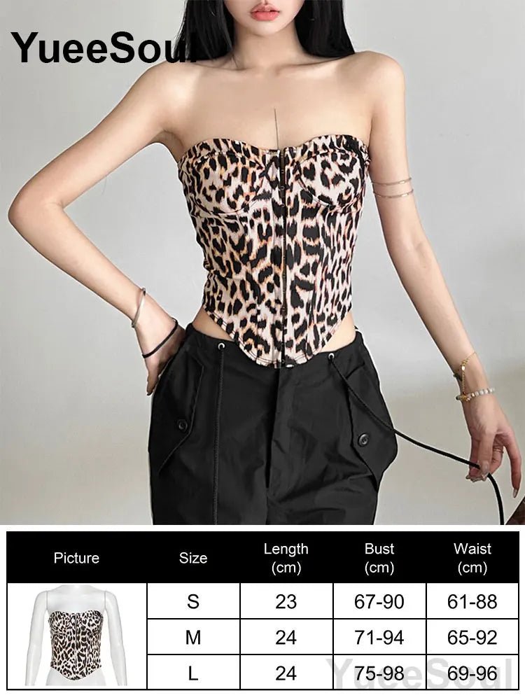 Sexy Slim Tube Crop Top Y2K - Lia_Store