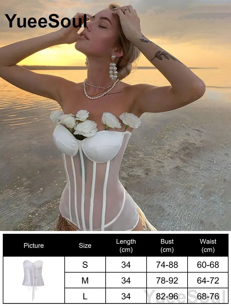 Sexy Slim Tube Crop Top Y2K - Lia_Store