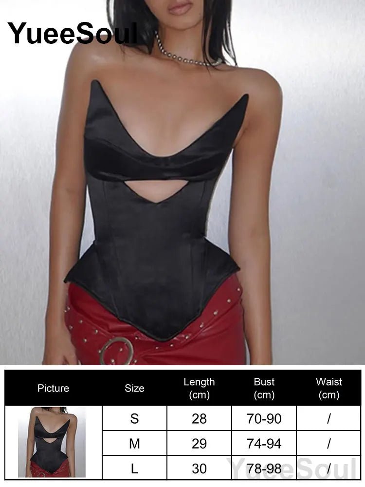 Sexy Slim Tube Crop Top Y2K - Lia_Store