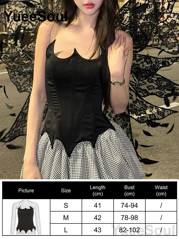 Sexy Slim Tube Crop Top Y2K - Lia_Store