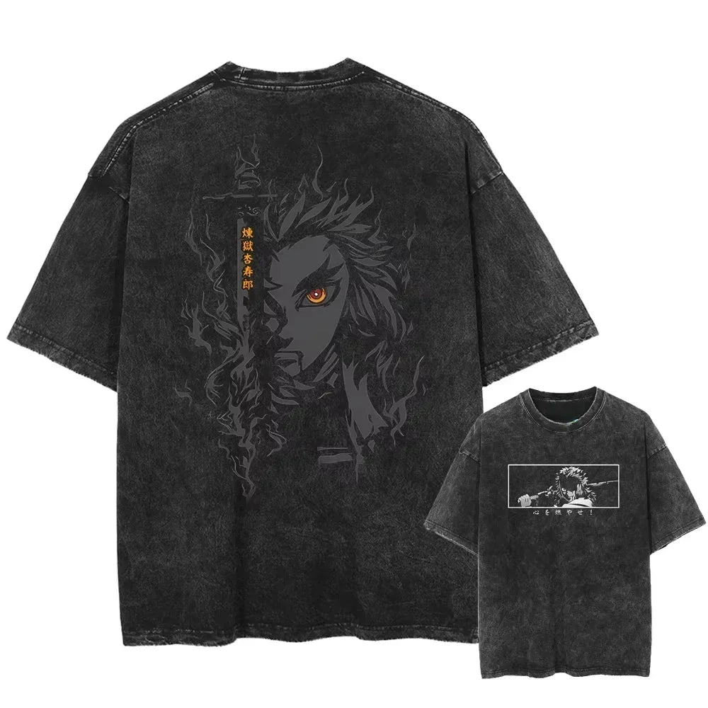 Streetwear Anime Graphic Oversize T-Shirt – Men’s Harajuku Cotton Tee - Lia_Store