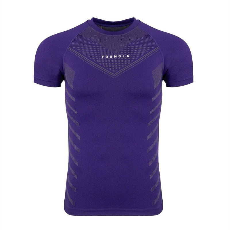 Tight Sports Fitness Summer Small Round Neck Short Sleeve - Lia_Store