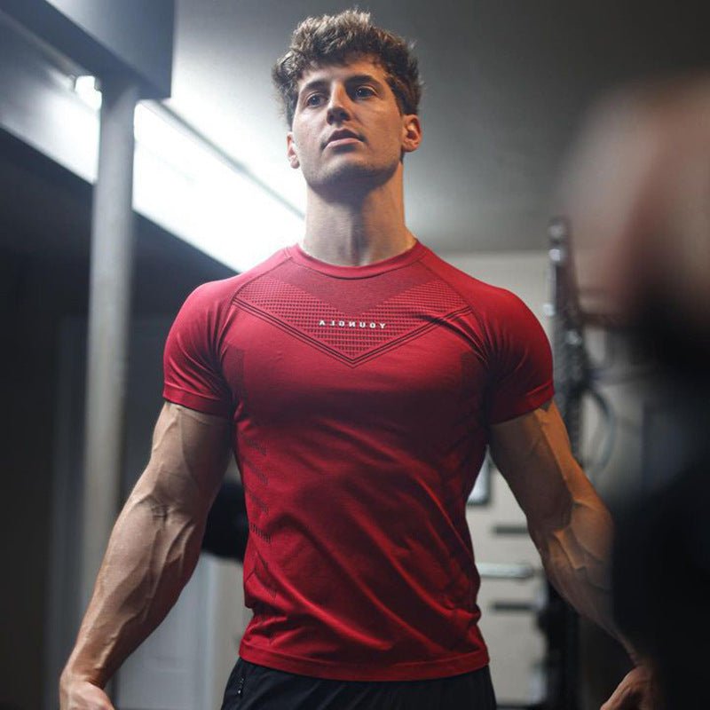 Tight Sports Fitness Summer Small Round Neck Short Sleeve - Lia_Store