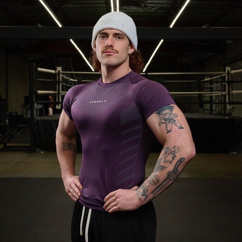 Tight Sports Fitness Summer Small Round Neck Short Sleeve - Lia_Store