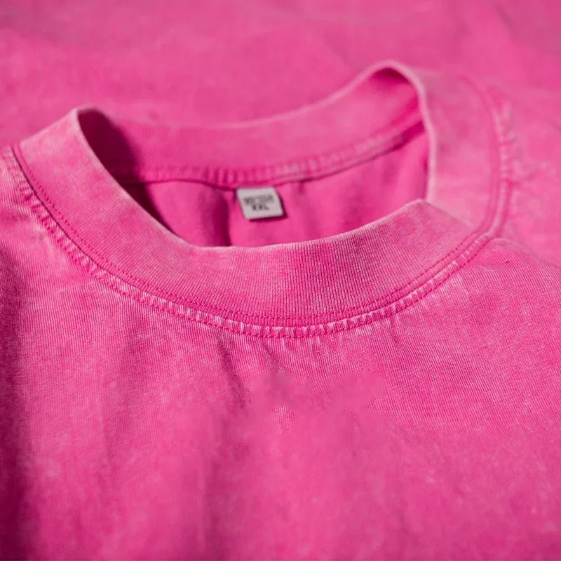 Unisex Retro Punk 100% Cotton T-Shirt – Drop Shoulder, Loose Fit, Vintage Style - Lia_Store