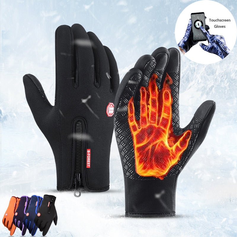 Winter Gloves Touch Screen Riding Motorcycle Sliding Waterproof Sports Gloves With Fleece - Lia_Store