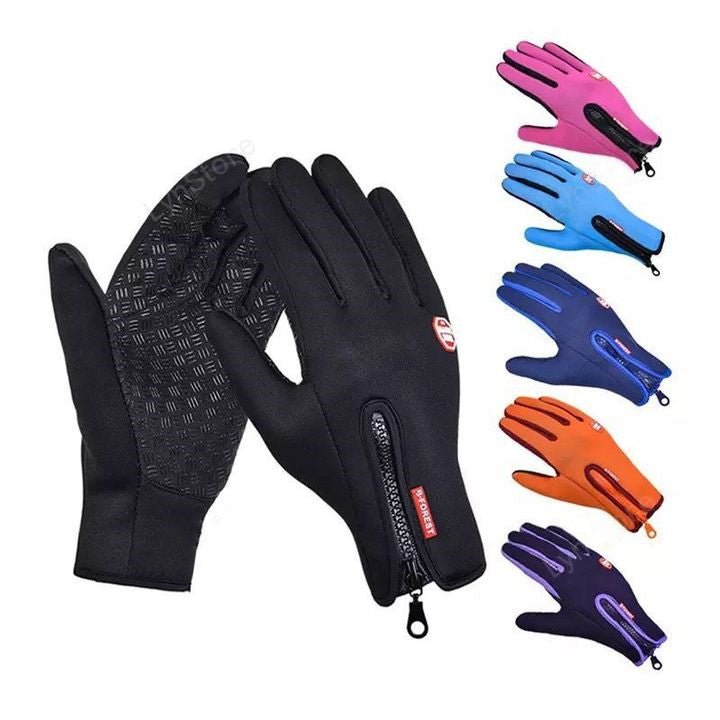 Winter Gloves Touch Screen Riding Motorcycle Sliding Waterproof Sports Gloves With Fleece - Lia_Store