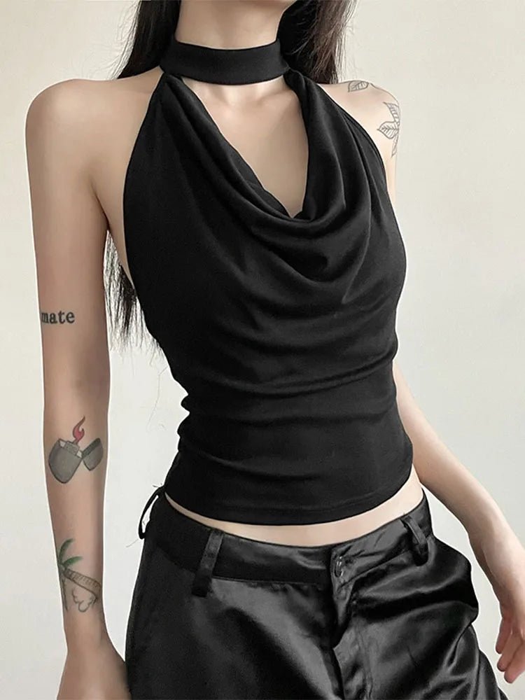 Women Halter Vest Summer Streetwear - Lia_Store