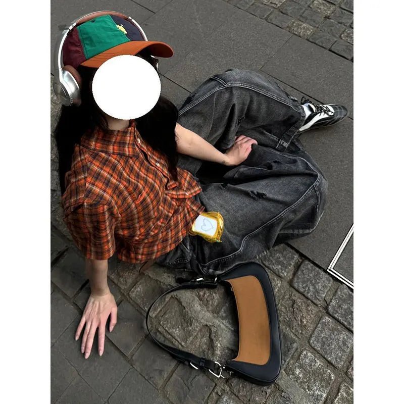 Women’s Black High - Waist Baggy Jeans Y2K - Lia_Store