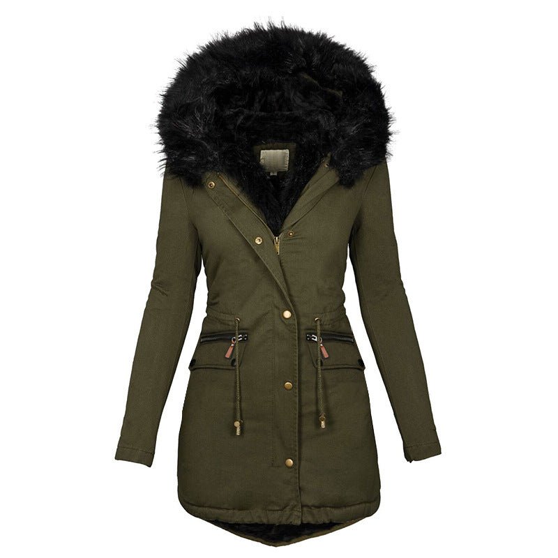 Women’s Plush Hooded Winter Parka Jacket - Lia_Store