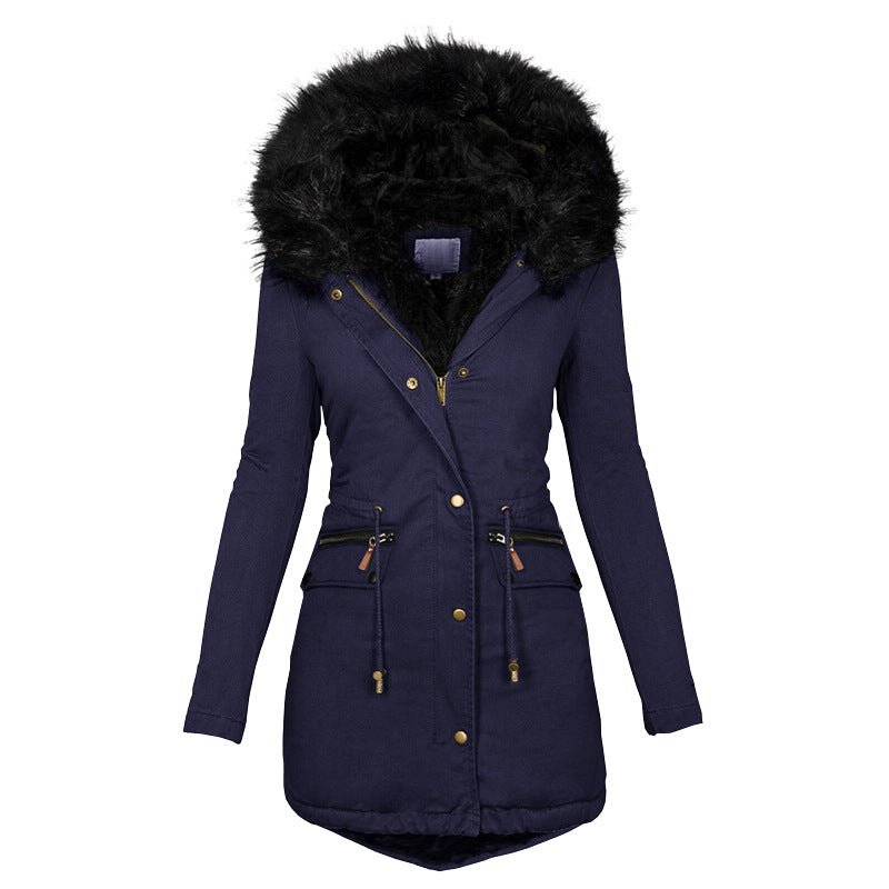 Women’s Plush Hooded Winter Parka Jacket - Lia_Store