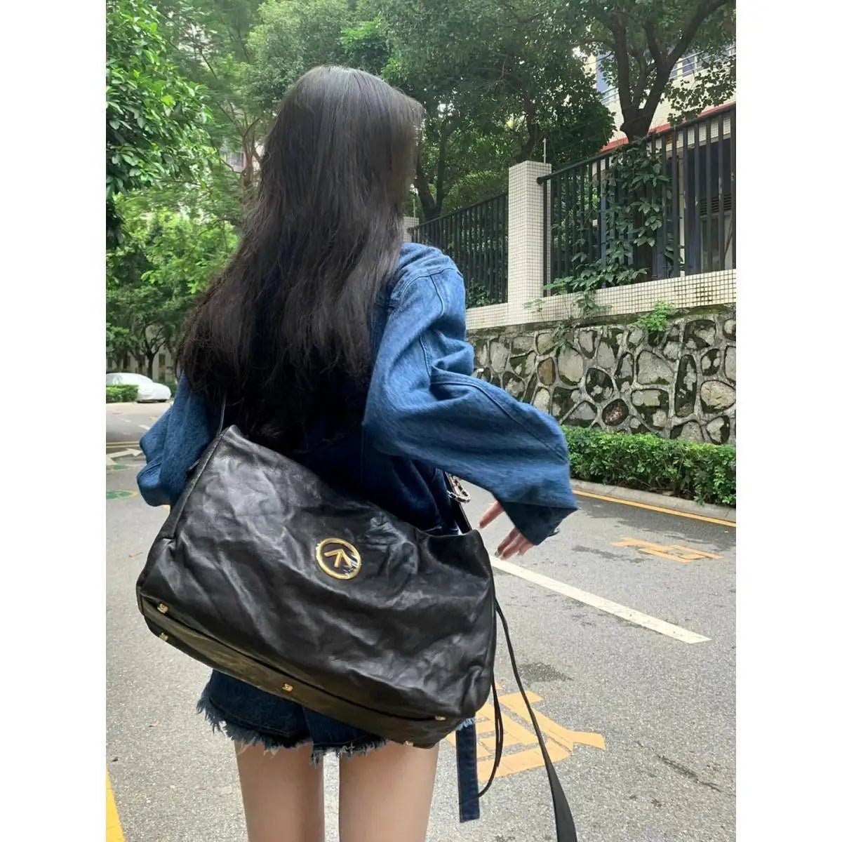 Women’s Y2K Vintage Denim Set: Long - Sleeve Jacket + Baggy Jeans - Lia_Store