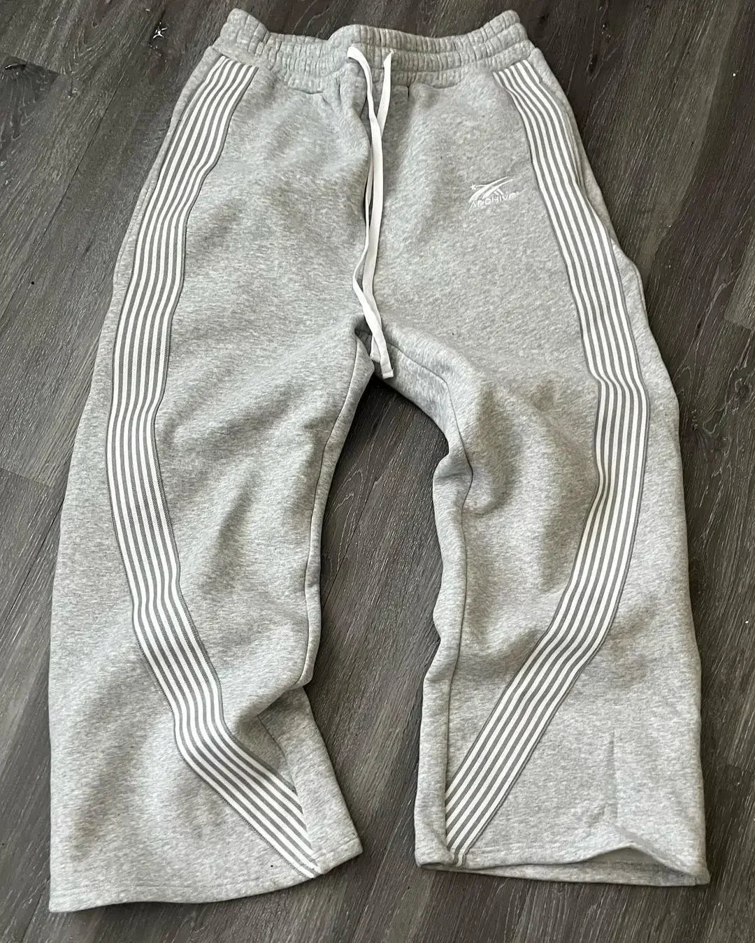 Y2K Gray Camo Tactical Jogger Pants – Unisex Drawstring Sweatpants - Lia_Store