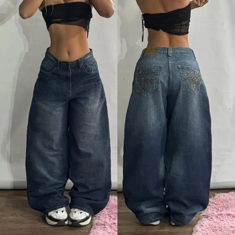 Y2K Oversized Baggy Jeans for Women - Lia_Store