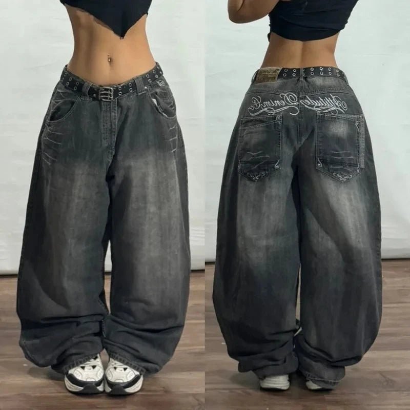 Y2K Oversized Baggy Jeans for Women - Lia_Store