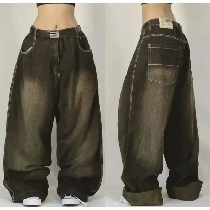 Y2K Oversized Baggy Jeans for Women - Lia_Store