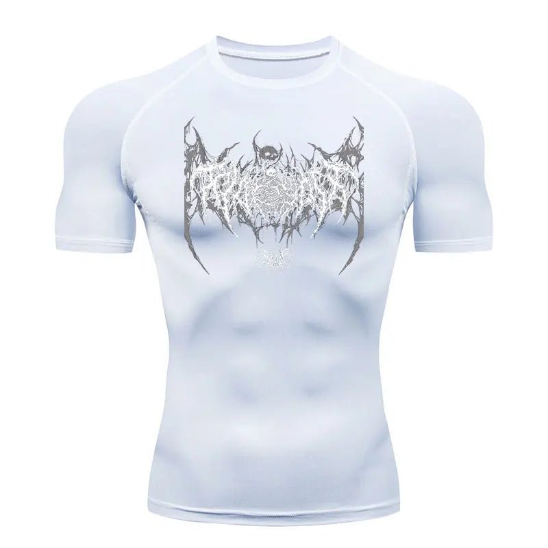 Y2K Skeleton Compression Gym T-Shirt for Men - Lia_Store