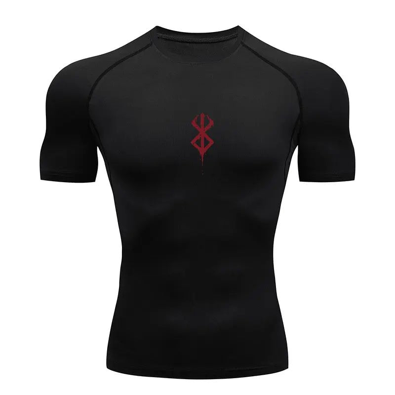 Y2K Skeleton Compression Gym T-Shirt for Men - Lia_Store