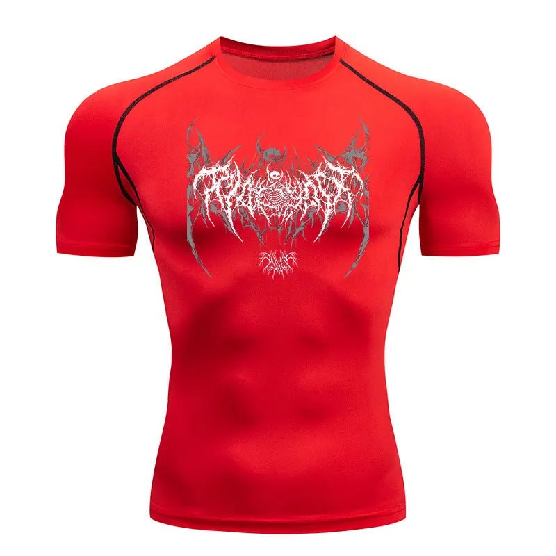 Y2K Skeleton Compression Gym T-Shirt for Men - Lia_Store